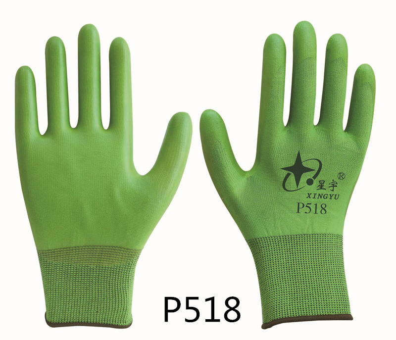 P518 十三针彩尼龙PVC手套
